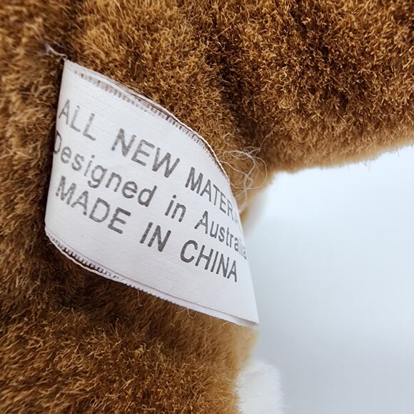 Toyhut Kangaroo Mother Joey Pouch Plush 10" Satin Bow Brown Stuffed Uni Toys - Picture 7 of 9